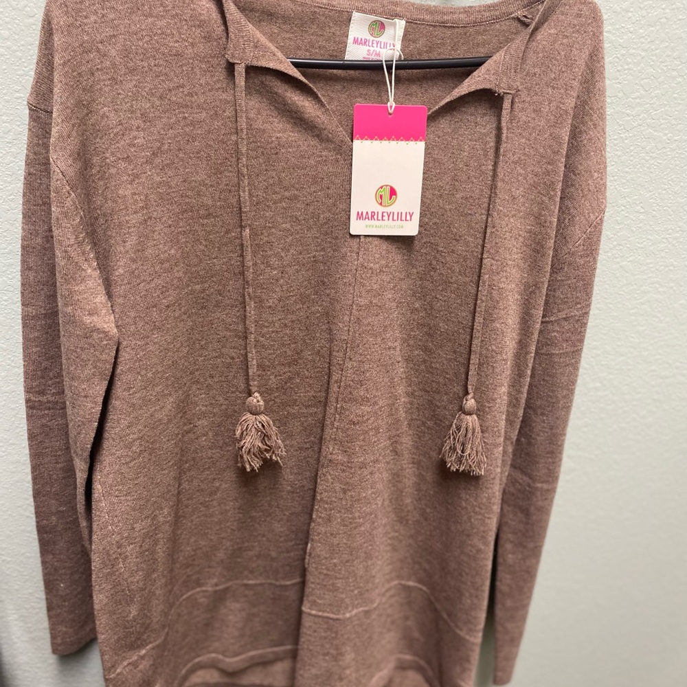 Marley Lilly pull-over sweater. brand new size small/medium with tags.